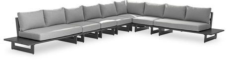 Maldives - 7 Piece Water Resistant Outdoor Patio Modular Sectional With Gray Base
