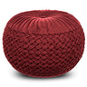 Grafton - Handcrafted Velvet Round Pouf