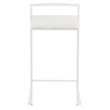 Fuji - Contemporary Stackable Counter Stool (Set of 2) - White Frame