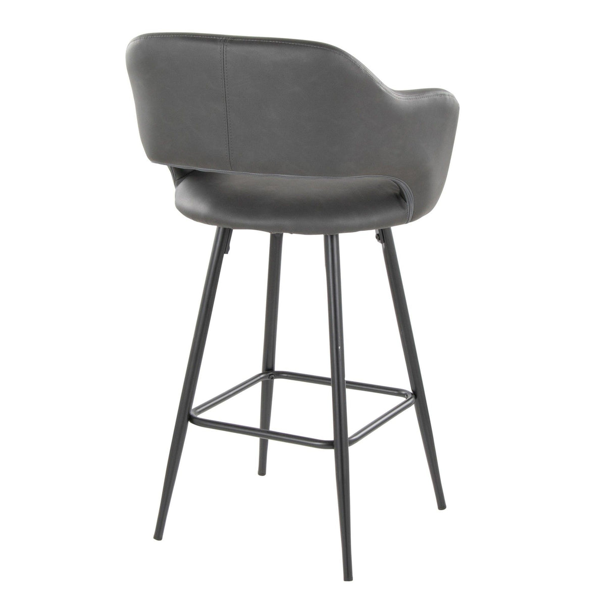 Margarite - 26" Fixed-Height Counter Stool - Black Metal (Set of 2)