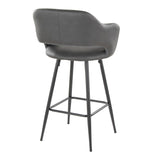 Margarite - 26" Fixed-Height Counter Stool - Black Metal (Set of 2)