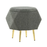 Diamond - Ottoman - Gold Metal Legs