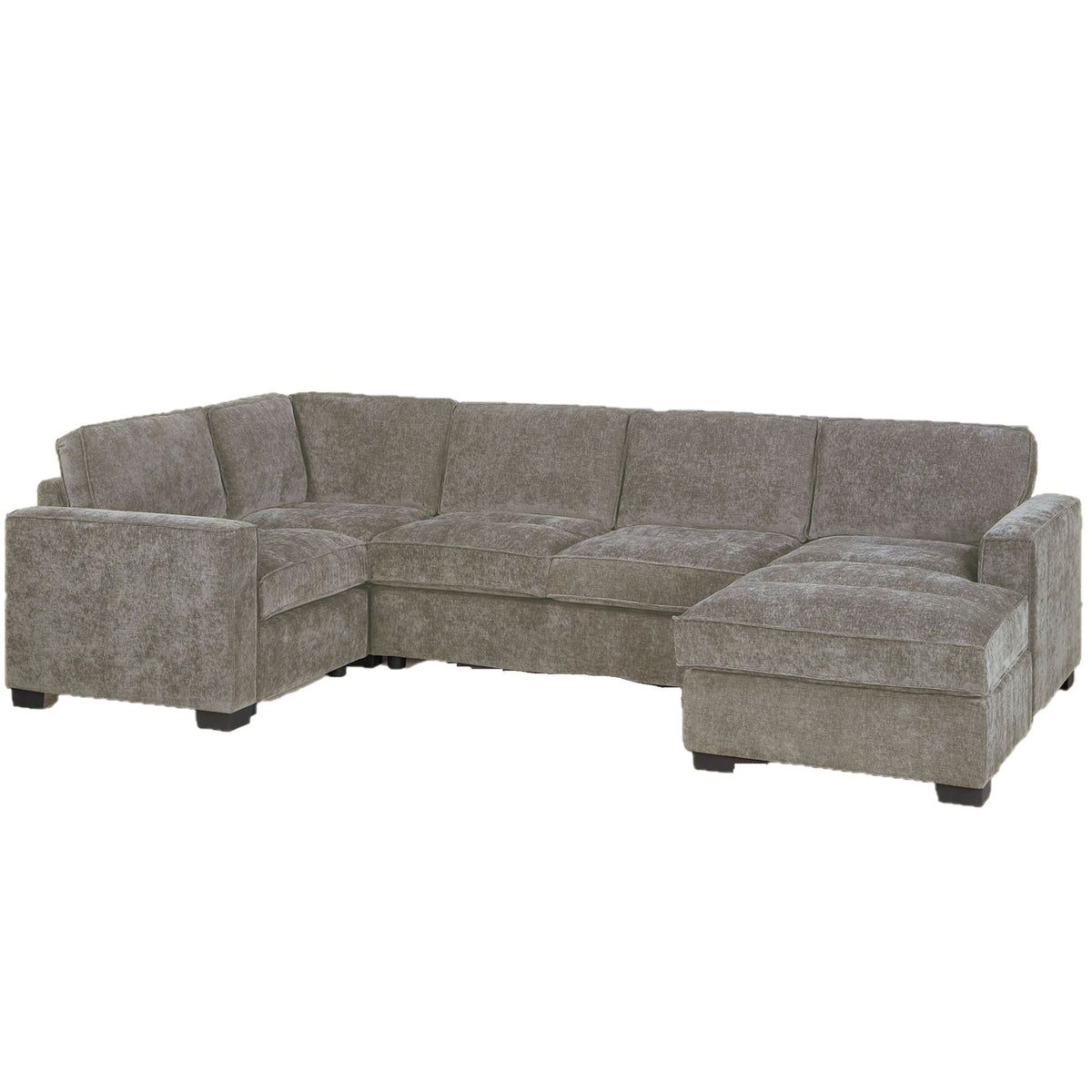 Sectional With RAF Chaise, Armless Loveseat & LAF 1 Arm Chair