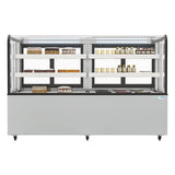 71 in. Dry Bakery Display Case with Front Curved Glass Protection, 20 cu ft. BDC-20C.