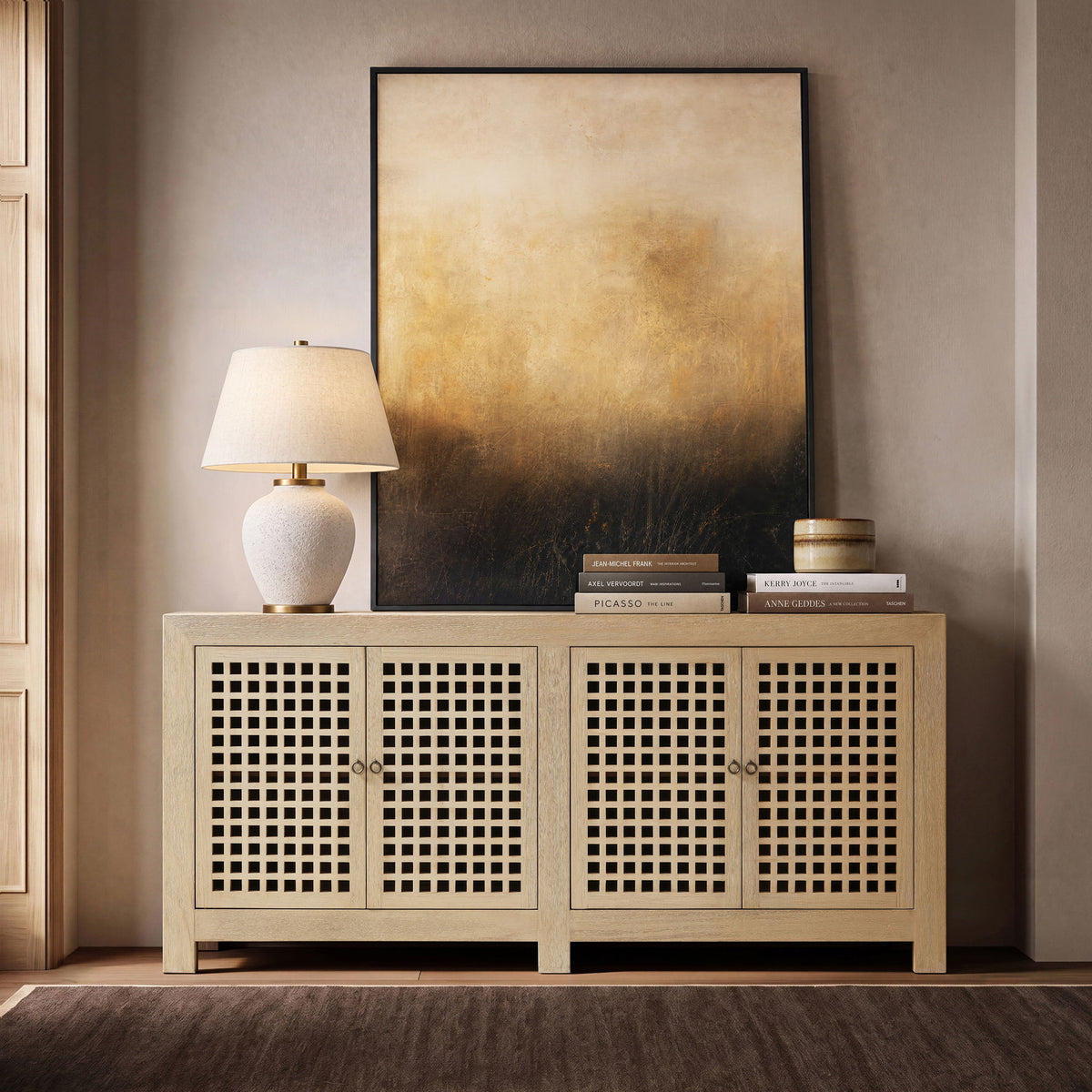 Alden - 4 Door Cabinet - White