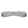 Nova - Sectional With Bluetooth Speaker, LED And Lifting Wine Cabinet