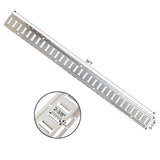 Universal E Track Tie-Down Rail Kit For Trucks, Vans, Garages - Silver