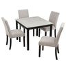 Modern 4 Person Dining Table Set With 4 Chairs