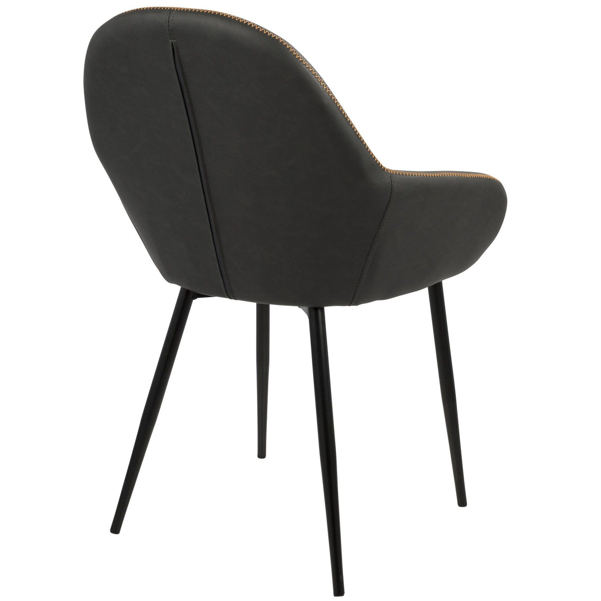 Clubhouse - Dining Chair - Black With Gray Vintage Faux Leather (Set of 2)