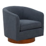 Miramar - Swivel Barrel Chair With Wooden Base