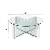 Nysa - Coffee Table - Mirrored & Faux Crystals