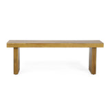 Nahanni - Rustic Acacia Wood Bench With Slat Design - Natural