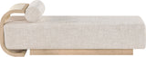 Zephyr - Linen Textured Fabric Upholstered Chaise - Painted Natural Base