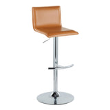 Mara - Adjustable Barstool (Set of 2) - Chrome Metal