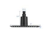 Ultra Thin 8" Square Rain Shower Head 304 Stainless Steel, Wall / Ceiling Mounted