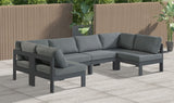 Nizuc - Outdoor Patio 6 Piece Modular Sectional With Gray Frame