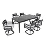 Modern Outdoor Patio Dining Set With Table And Chairs With Sunbrella Cushions