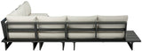 Maldives - 4 Piece Water Resistant Outdoor Patio Modular Sectional With Gray Base