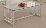 Merced - Glass Top Metal Table