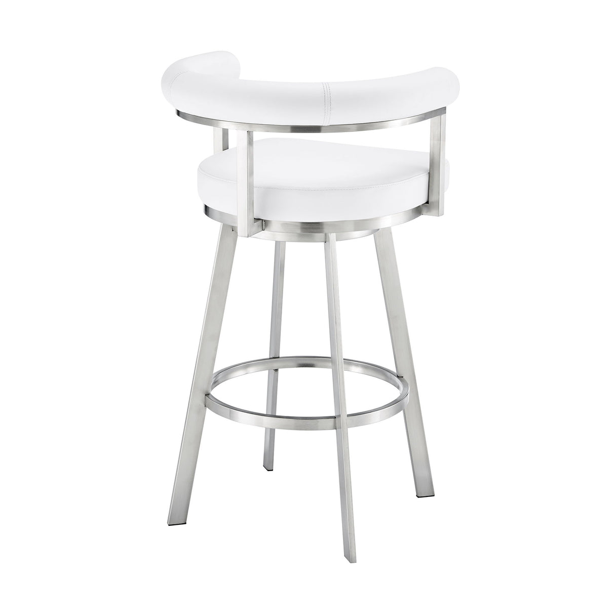 Nolagam - Swivel Bar Stool - Brushed Stainless Steel