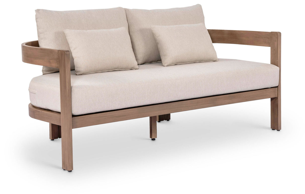 Newport - Water Resistant Fabric 65" Upholstered Outdoor Patio Loveseat