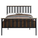 Zudora - Full Bed - Antique Oak & Black