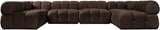 Orin - U-Shaped Velvet 6 Piece Modular Sectional