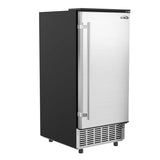 15 in. Stainless-Steel Built-In/Free-Standing Ice Maker, 75lbs/24h, BIM75-BS.