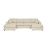 3 Piece Corduroy Double Chaise Sectional Sofa