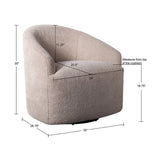 Upholstered 360 Degree Swivel Chair