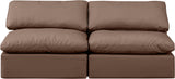 Indulge - Faux Leather 2 Seat Modular Armless Sofa