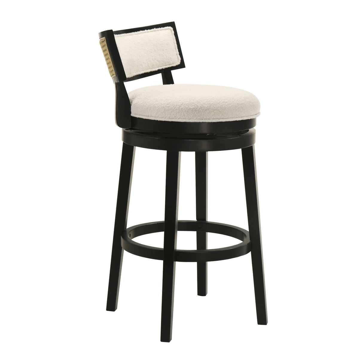 Noely - Modern Farmhouse Swivel Wood Bar Height Kitchen Bar Stool