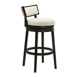 Noely - Modern Farmhouse Swivel Wood Bar Height Kitchen Bar Stool
