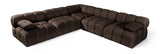 Orin - Velvet Fabric 5 Piece Modular Sectional