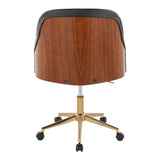 Bacci - Office Chair - Gold Metal Base