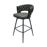Bar Stool 360 Swivel With Back Footrest