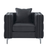 Gillian II - Chair - Light Gray Velvet