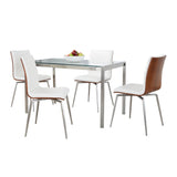 Fuji - Mason Swivel Contemporary 5 Piece Dining Room Set