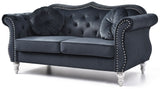 Stylish Flared Arm Loveseat