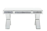 Noralie - 32" Writing Desk - Mirrored & Faux Diamonds