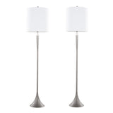 Marla - Contemporary Metal Floor Lamp (Set of 2)