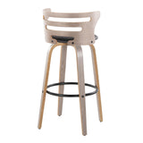 Cosi - 30" Fixed-Height Barstool (Set of 2) - Gray Backrest
