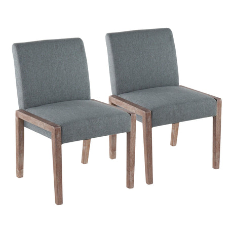 Carmen - Contemporary Chair (Set of 2) - White Washed Wood