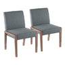 Carmen - Contemporary Chair (Set of 2) - White Washed Wood