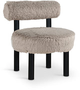Ambre - Vegan Shearling Fabric Upholstered Accent Chair