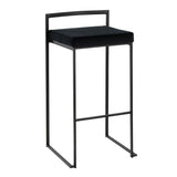 Fuji - Stackable Barstool - Black Metal
