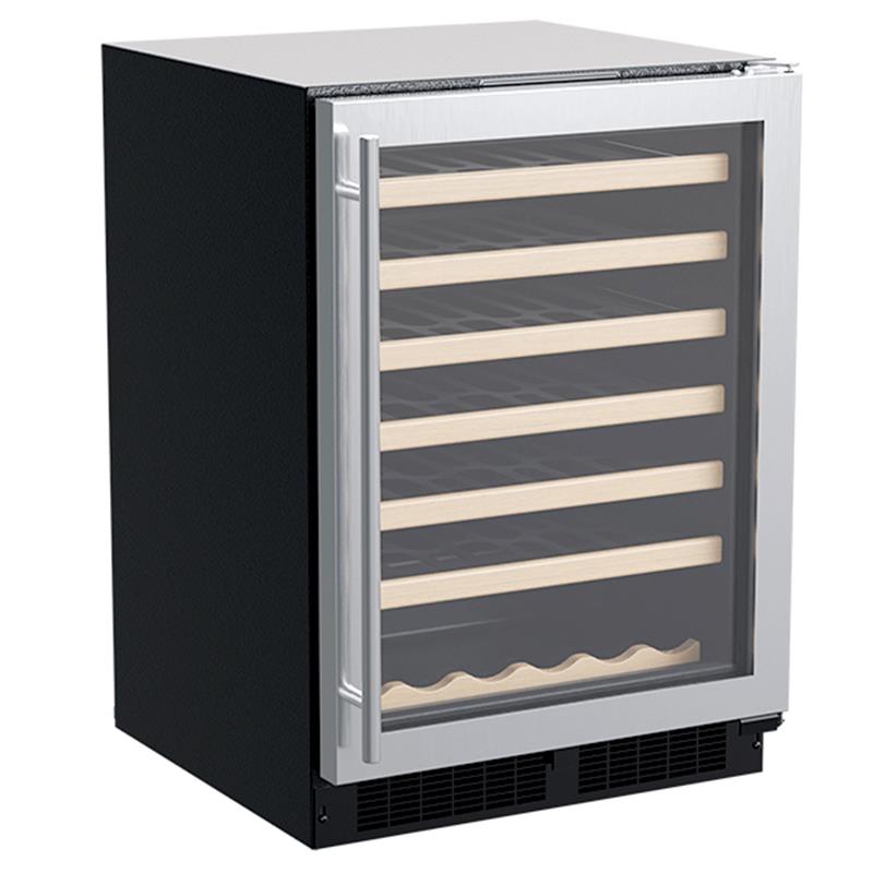 24-In Built-In Single Zone Wine Refrigerator With Wine Cradle with Door Style - Stainless Steel Frame Glass - (MLWC124SG01A)