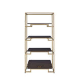 Yumia - Bookshelf - Gold & Walnut