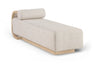 Zephyr - Linen Textured Fabric Upholstered Chaise - Painted Natural Base