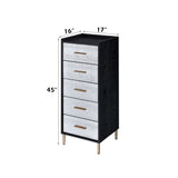Myles - Jewelry Armoire - Black / Silver / Gold